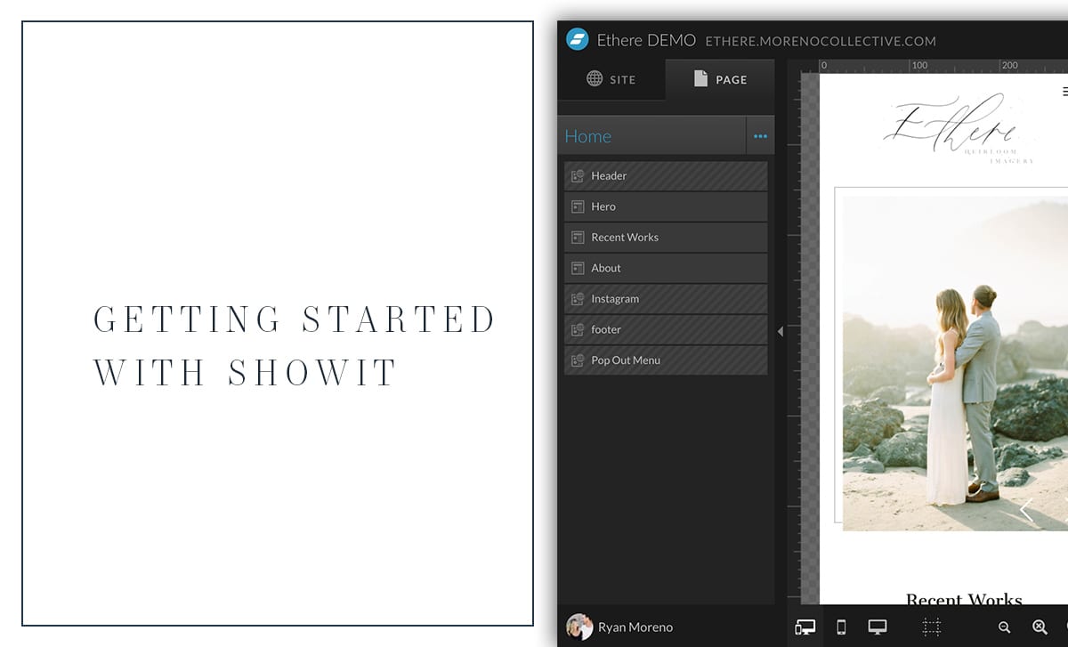 Get started with Showit website - Moreno Collective