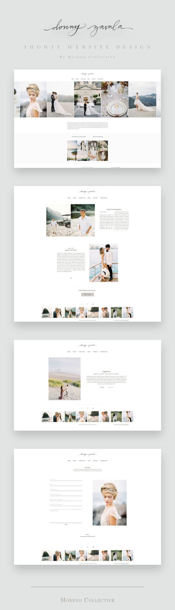 Showit Website Design for Donny Zavala Photography by Moreno Collective