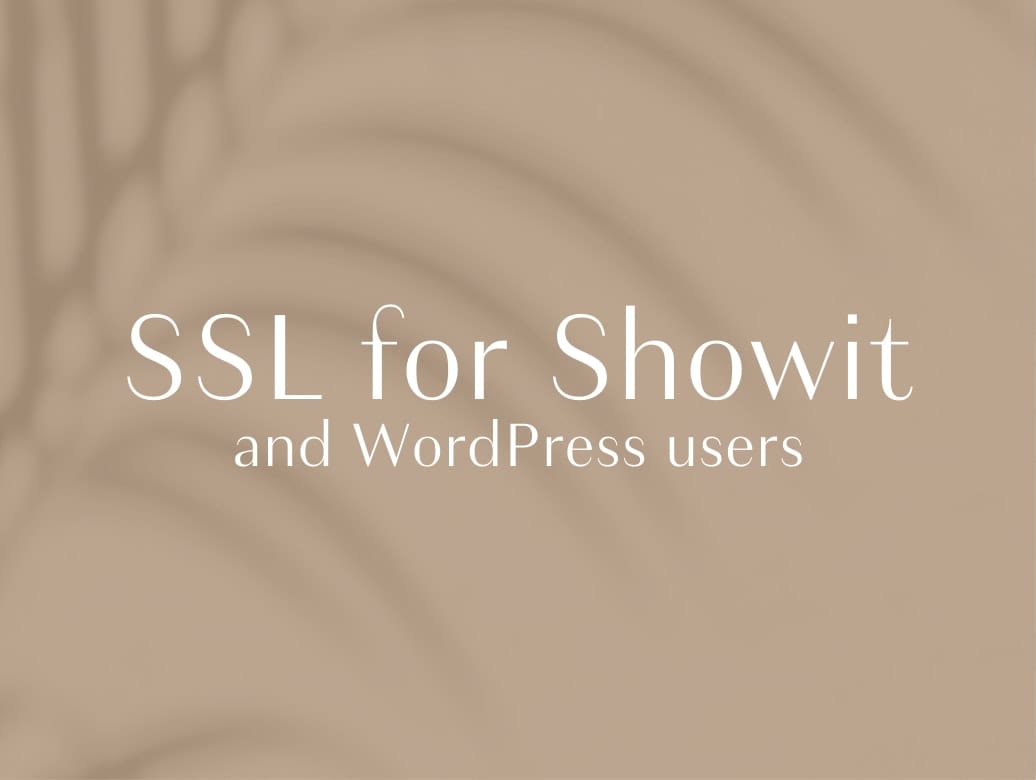 SSL For Showit